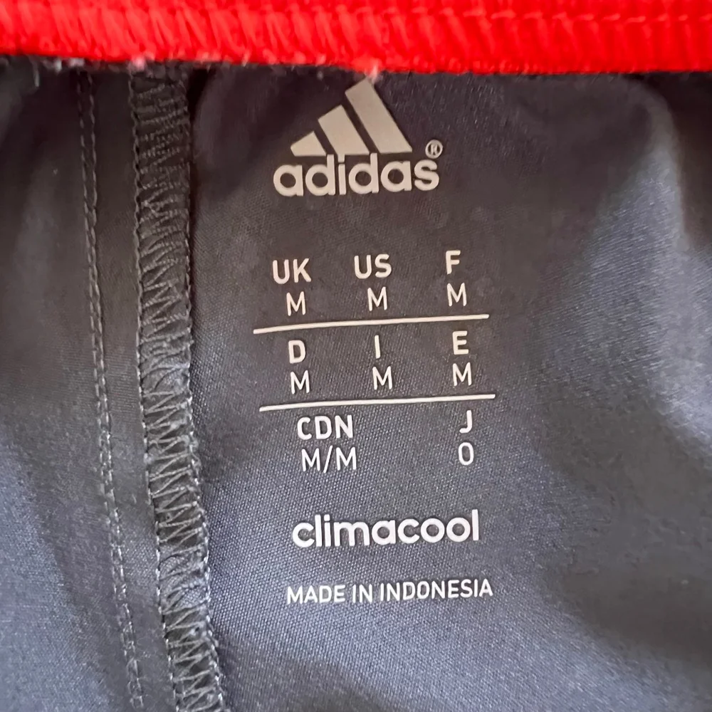 Adidas Gray Red Climalite Athletic Shorts M